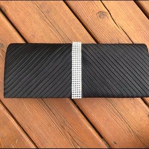 Satin Clutch w/ Jewelled Embellishment EUC